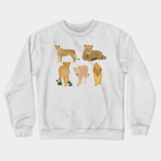 Fierce Lioness Pattern Crewneck Sweatshirt